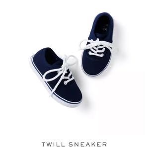Brand new with tags, Janie & Jack Twill sneakers. Navy
